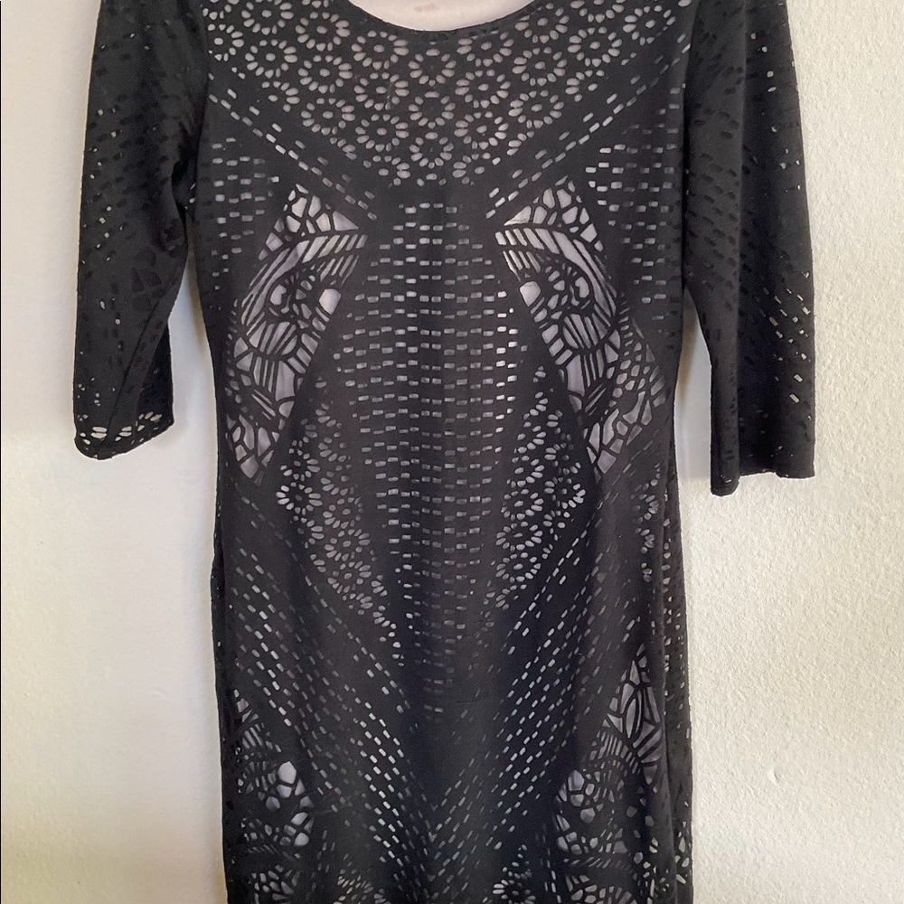 Black with nude underneath dress